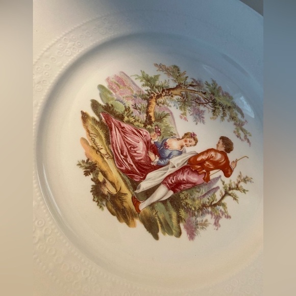 VTG. Dessert Plate and 6 Cake Forks In Original Box with Certificate - Italy - Picture 4 of 13